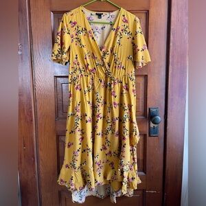 Torrid Floral Yellow Dress